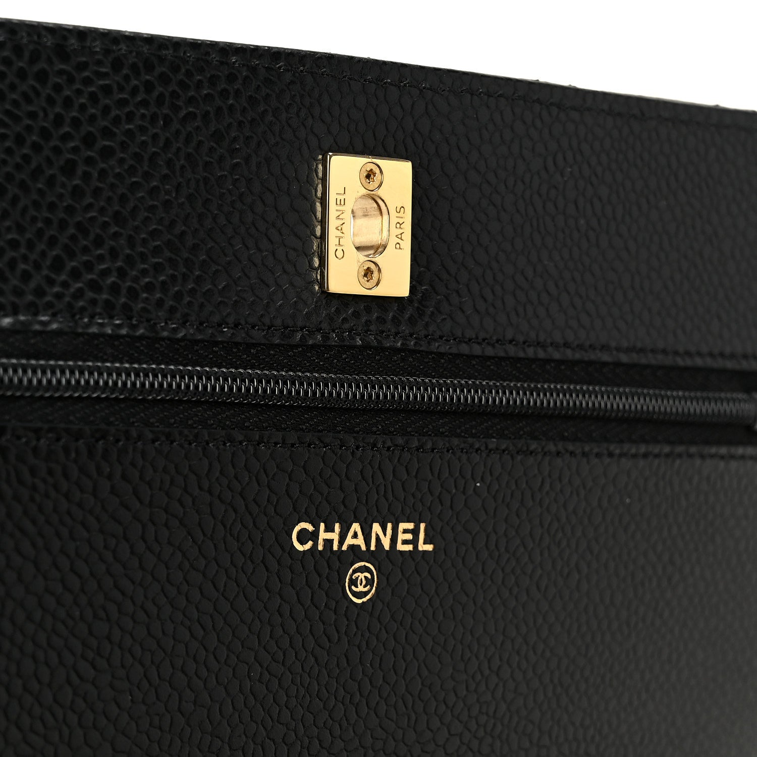 Chanel Caviar Quilted CC Turnlock Wallet On Chain WOC Black 6 of 12