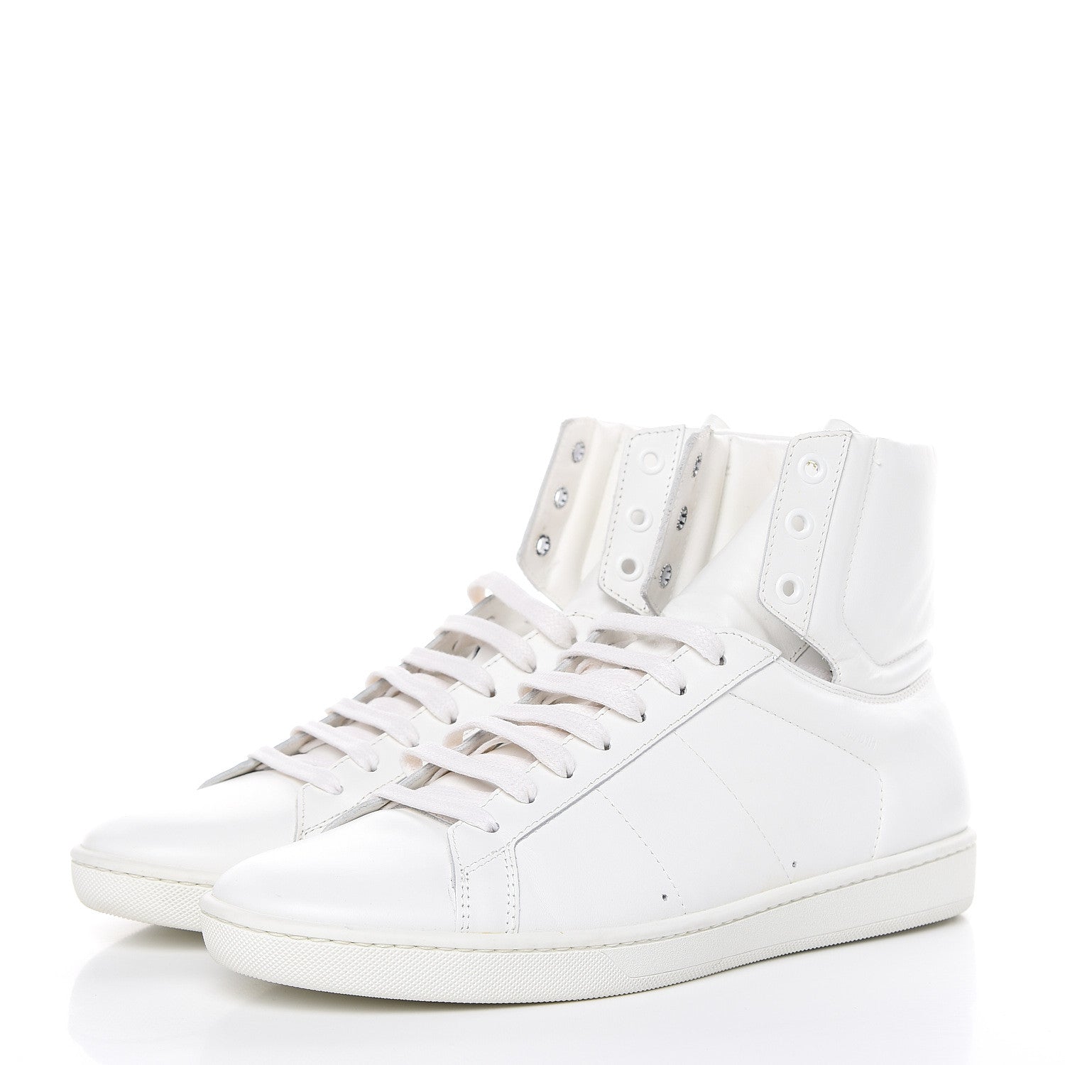 Saint Laurent Calfskin Womens Court Classic SL/01H High Top Sneakers 41 White 3 of 12