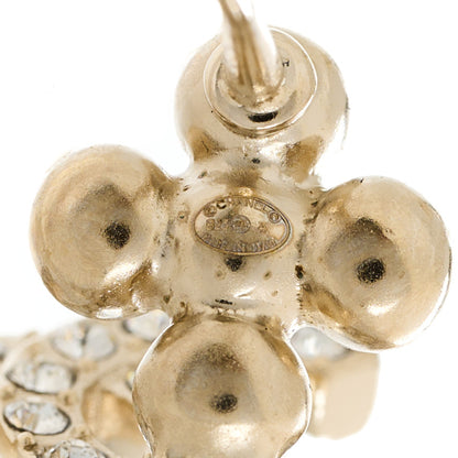 Chanel Crystal CC Drop Earrings Gold 4 of 4