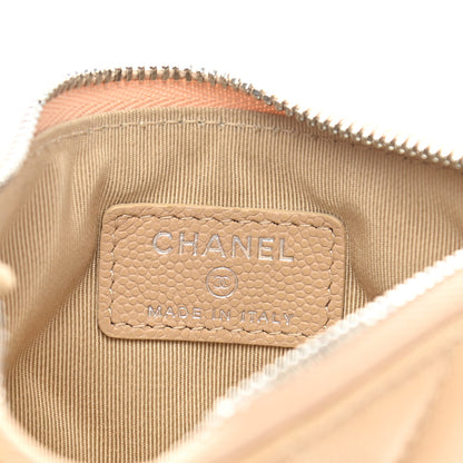 Chanel Caviar Quilted Small Cosmetic Case Beige 6 of 8