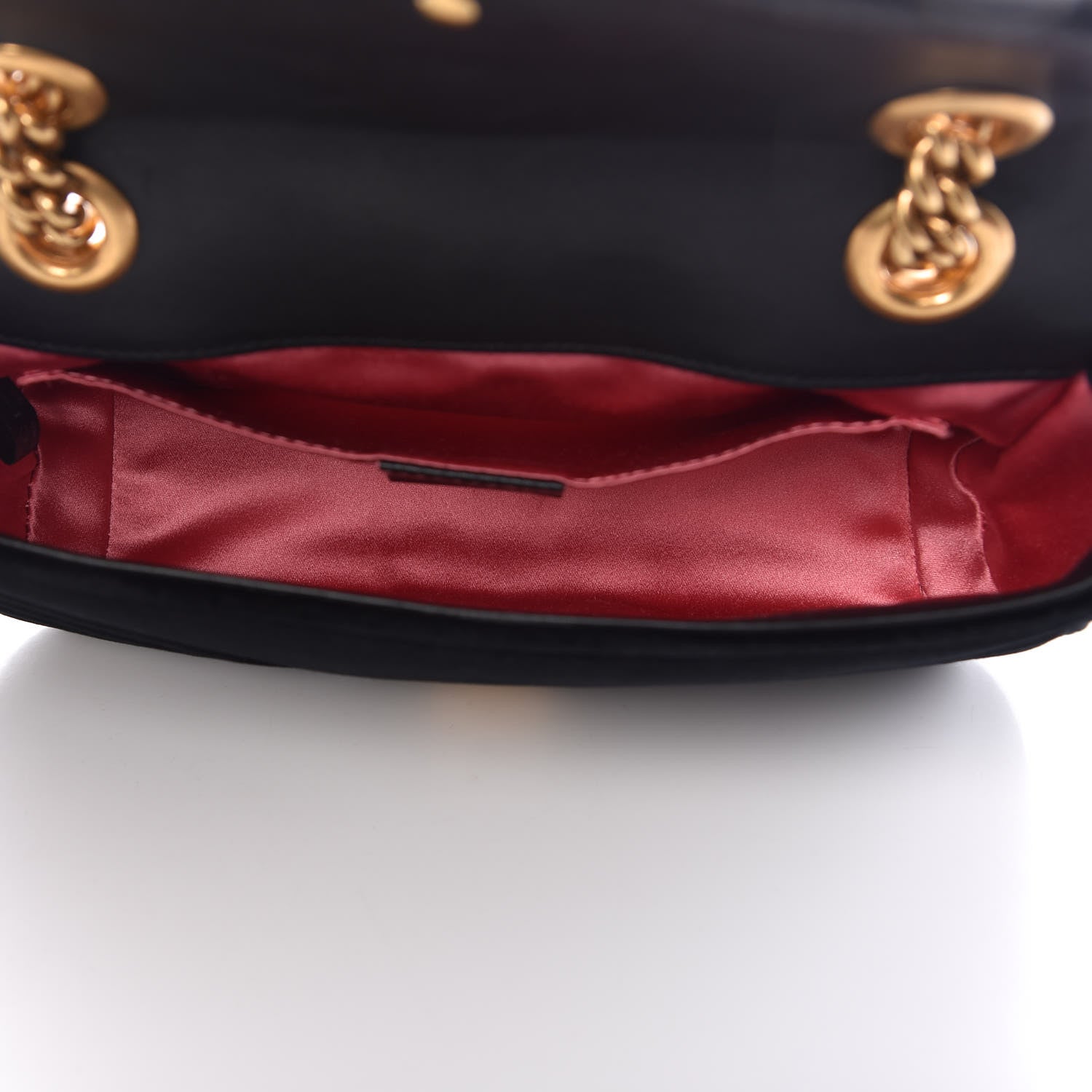 Gucci Velvet Matelasse Mini GG Marmont Shoulder Bag Black 5 of 10