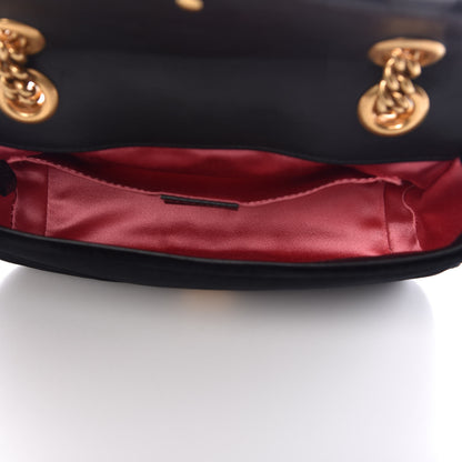 Gucci Velvet Matelasse Mini GG Marmont Shoulder Bag Black 5 of 10