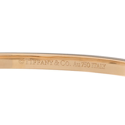 Tiffany 18K Rose Gold Narrow T T1 Hinged Bangle Bracelet 3 of 4