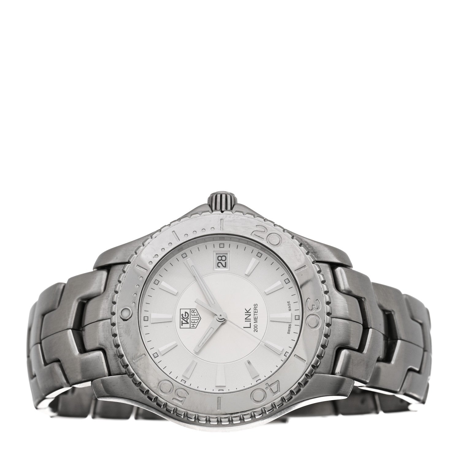 Tag Heuer Stainless Steel 39mm Link Quartz Watch Silver WJ111-0 2 of 5