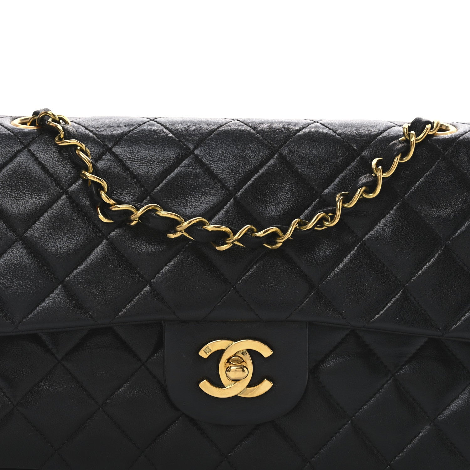 Chanel Lambskin Quilted Small Double Flap Black 8 of 10