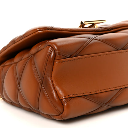 Louis Vuitton Lambskin Malletage Top Handle GO-14 MM Toast Tan 10 of 12