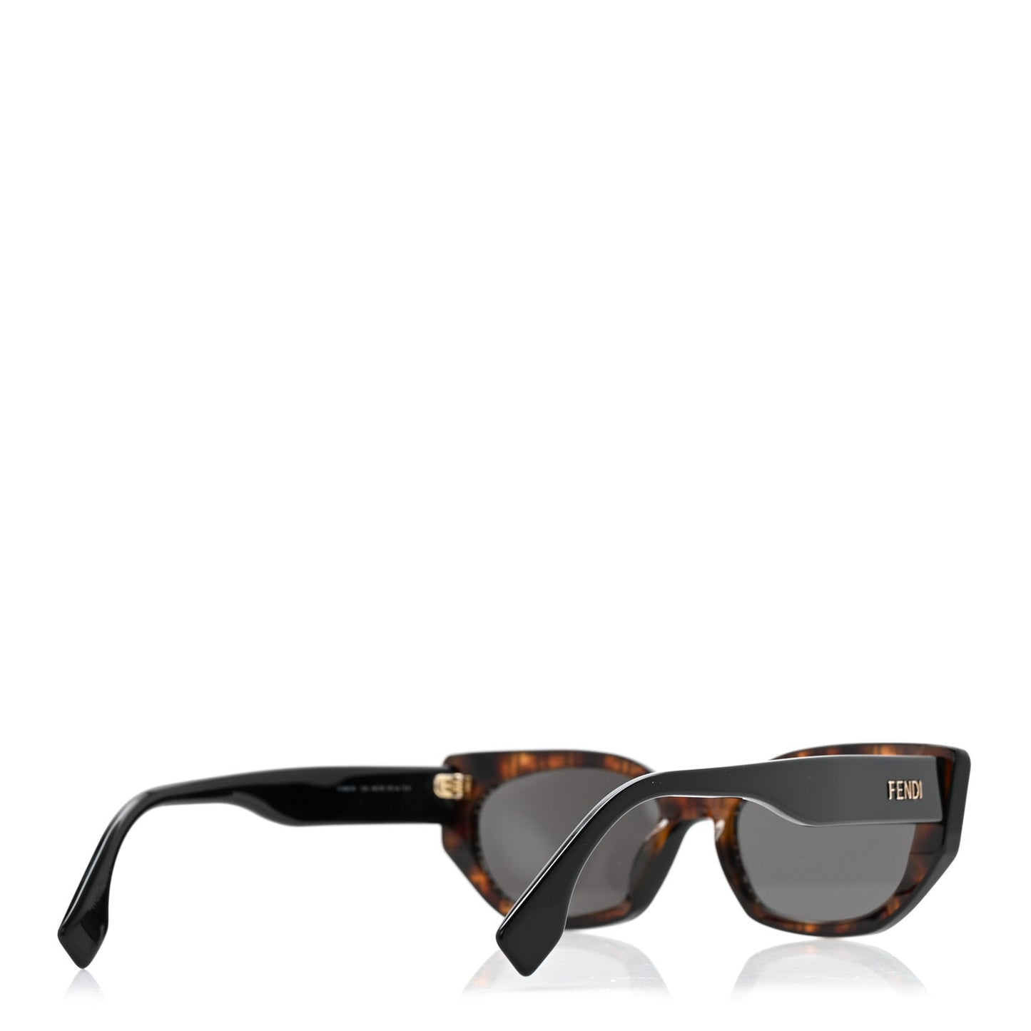 Acetate Fendi Bold Sunglasses FE40018I Havana Black