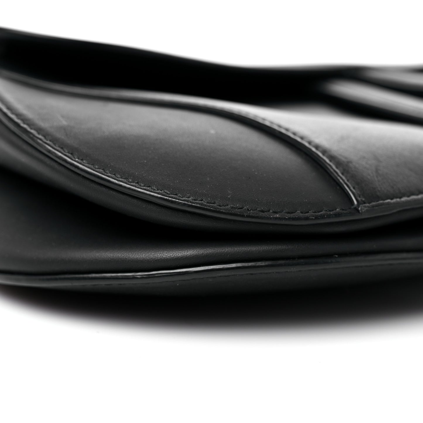 Ultra Matte Calfskin Saddle Bag Black