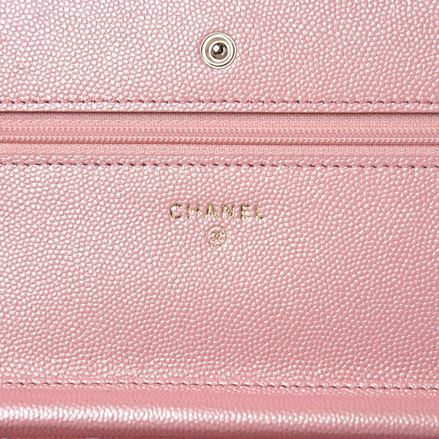 Chanel Iridescent Caviar Quilted Wallet on Chain WOC Rose Pink 6 of 9