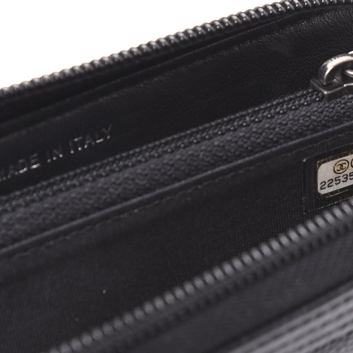 Chanel Caviar Quilted Small Boy Zip Around Wallet Black 9 of 11