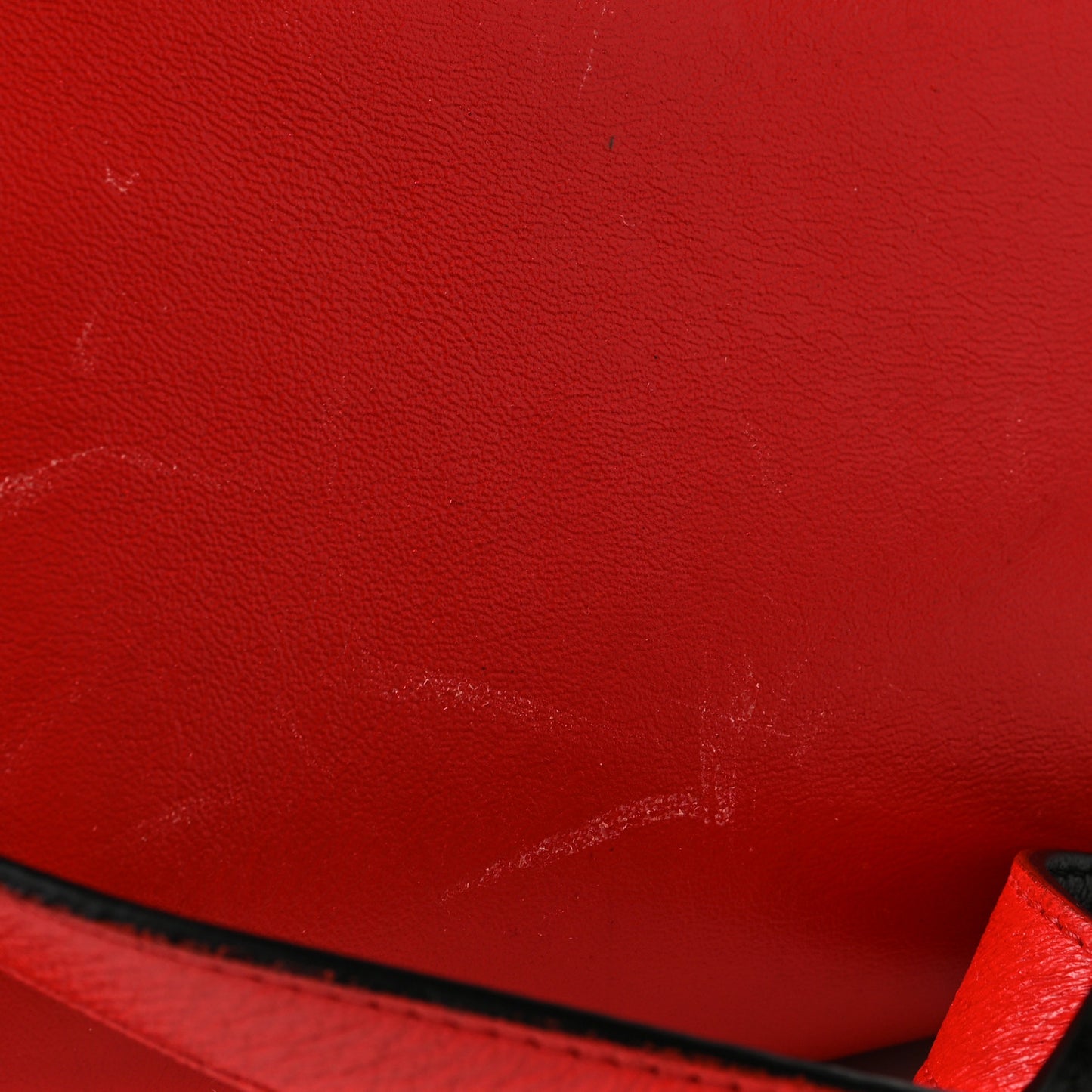 Lambskin Perforated Small Antigona Pop Red