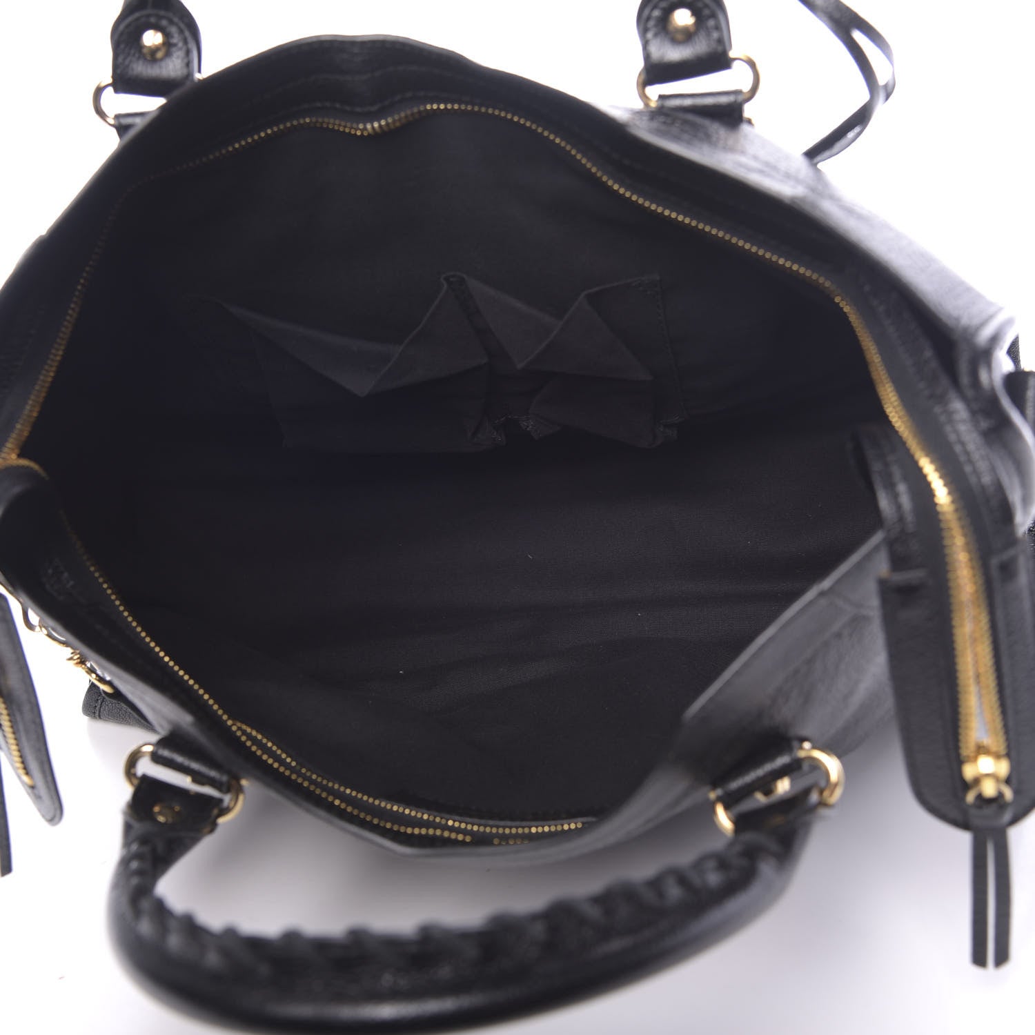 Balenciaga Chevre Gold Metallic Edge Hardware City Black 5 of 11
