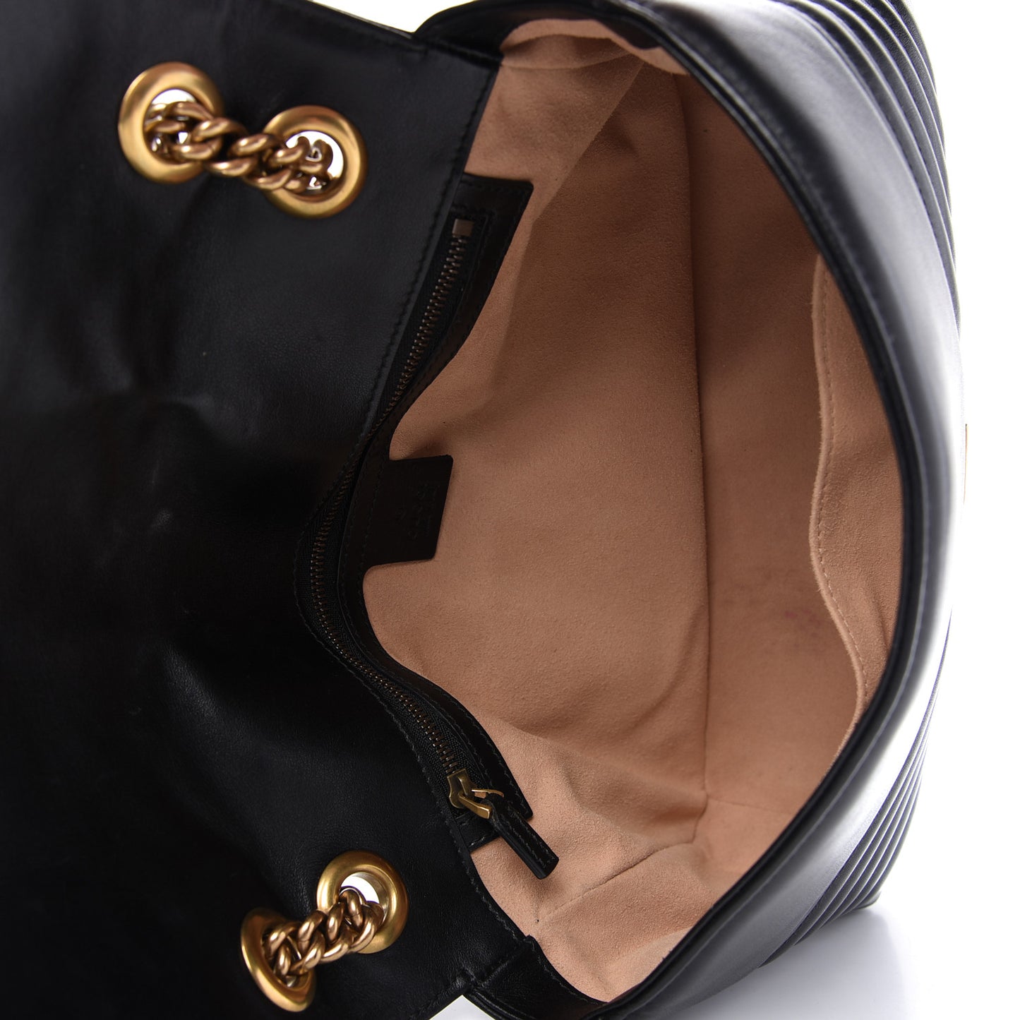 Calfskin Matelasse Medium GG Marmont Shoulder Bag Black