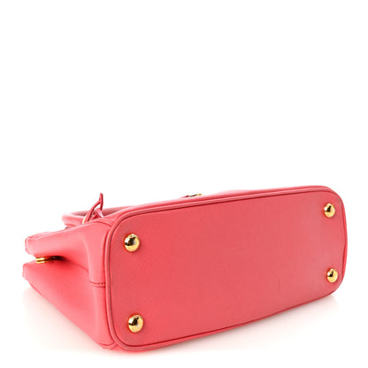 Prada Saffiano Mini Galleria Double Zip Tote Peonia 4 of 10