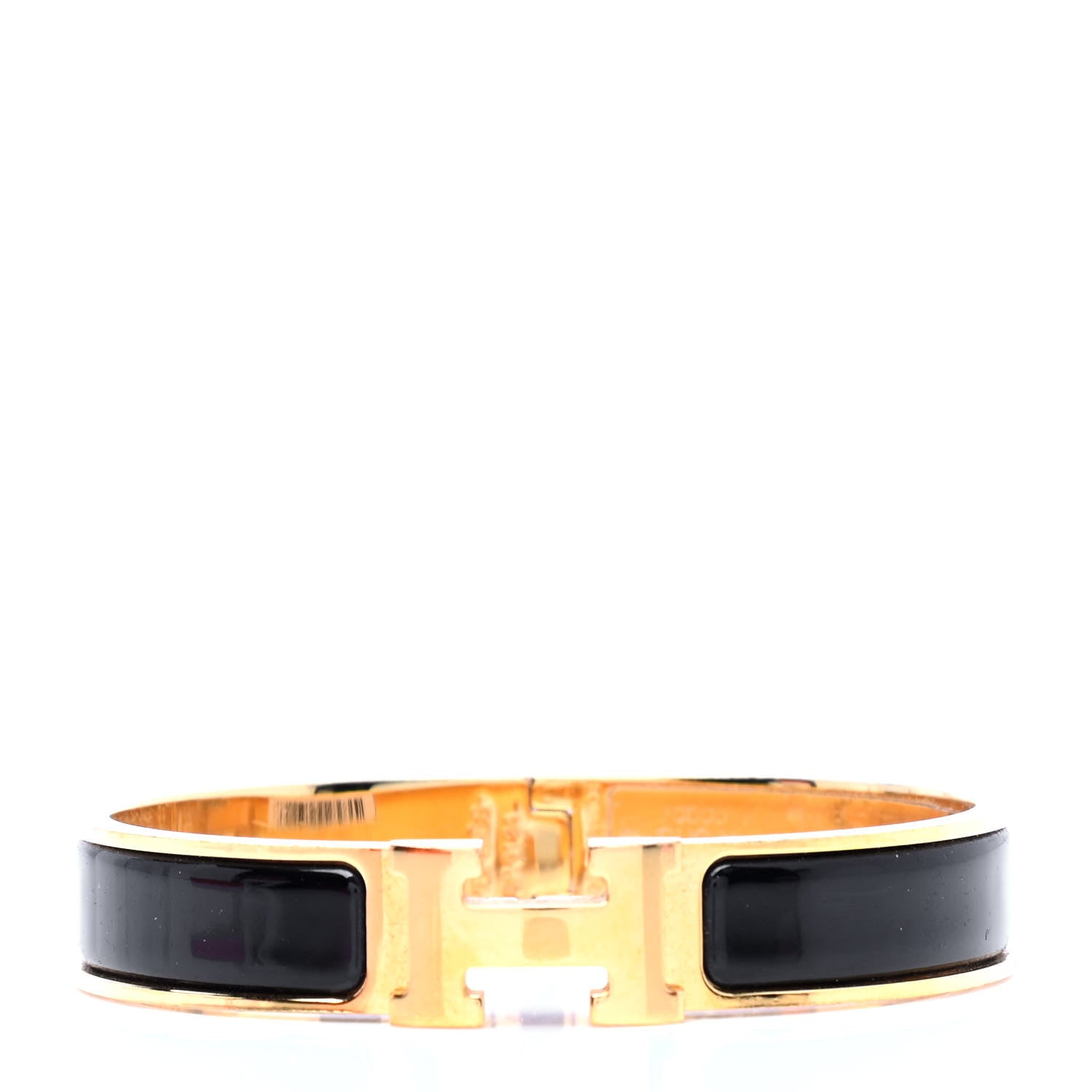 Hermes Enamel Narrow Clic Clac H Bracelet GM Black 1 of 6