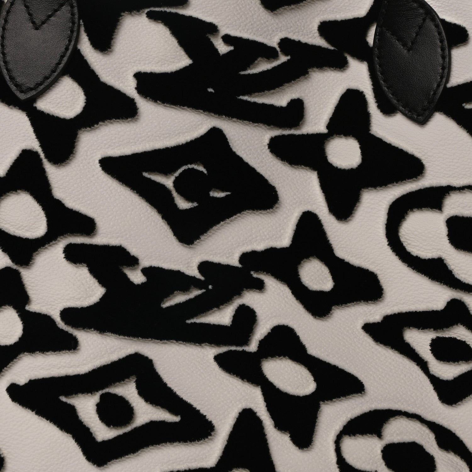 Louis Vuitton X UF Tufted Monogram Neverfull MM Black White 8 of 10