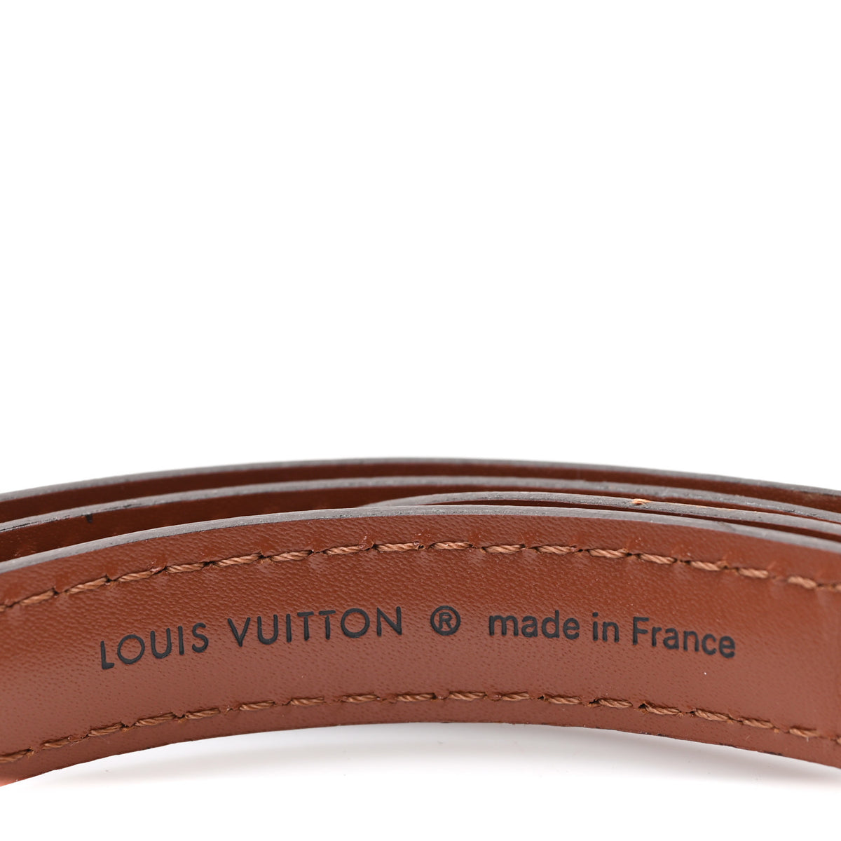 Louis Vuitton Calfskin 16mm Monceau Adjustable Shoulder Strap Brown 3 of 4