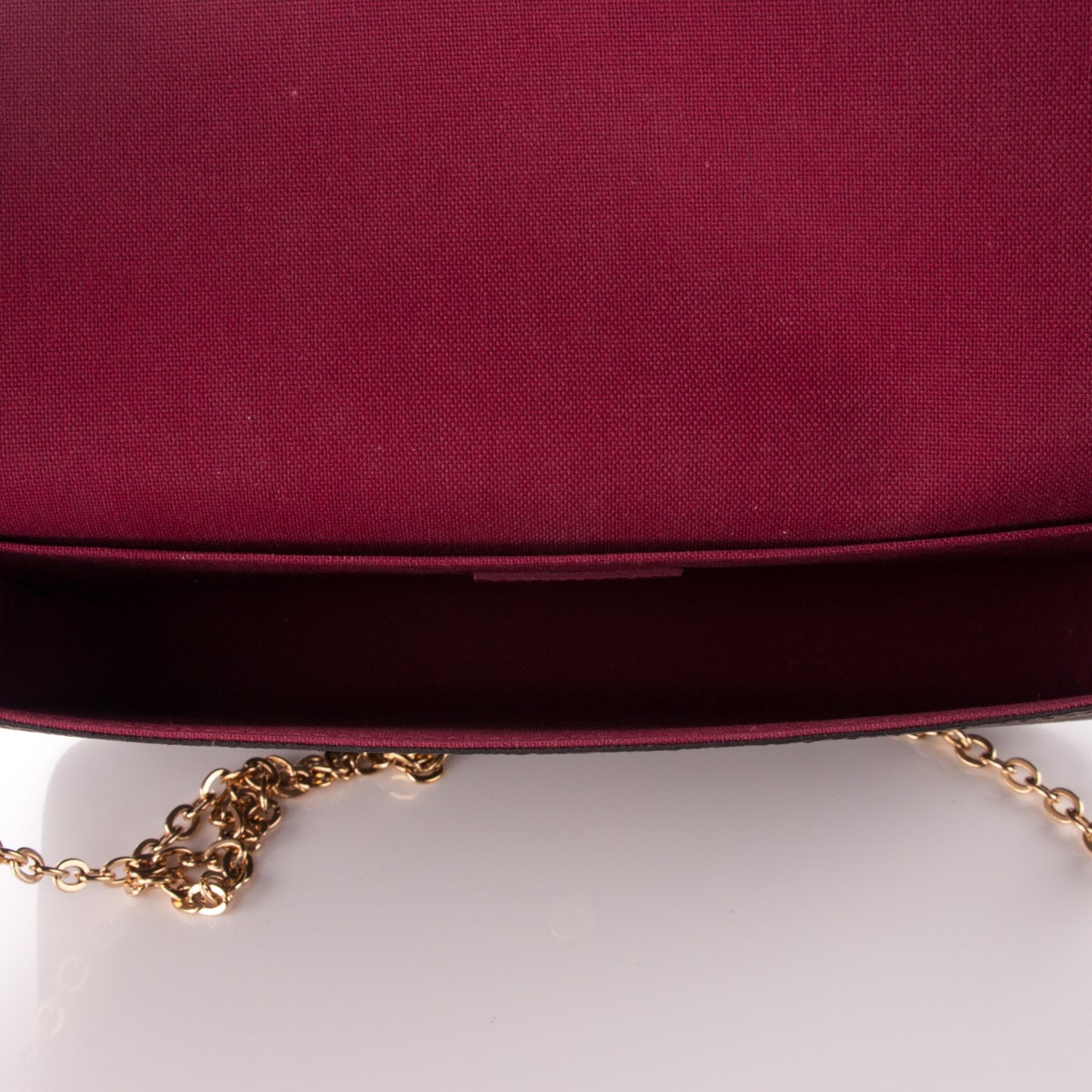 Monogram Pochette Felicie Chain Wallet Fuchsia