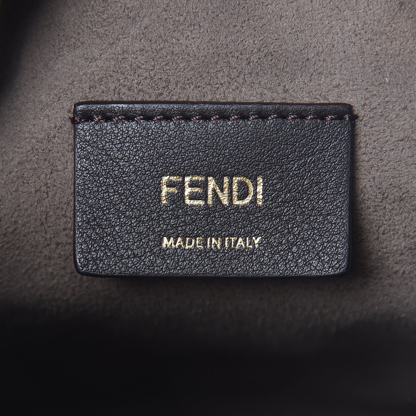 Vitello Liberty F is Fendi Bi-Color FF 1974 Embossed Mini Mon Tresor Bucket Bag Maya Black