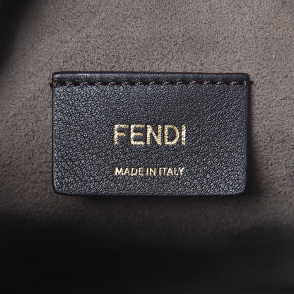Fendi Vitello Liberty F is Fendi Bi-Color FF 1974 Embossed Mini Mon Tresor Bucket Bag Maya Black 7 of 11