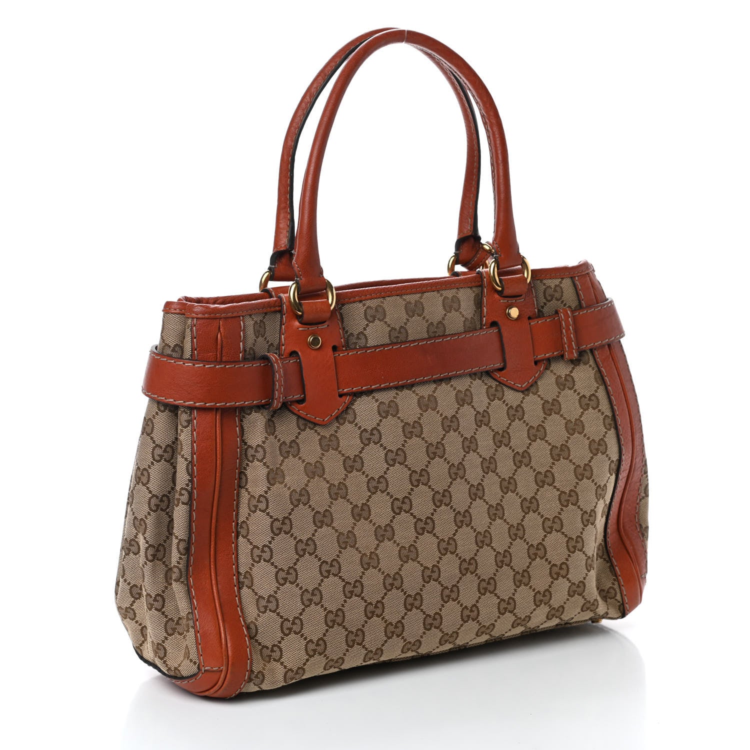 Gucci Monogram Medium GG Running Tote Orange 3 of 9
