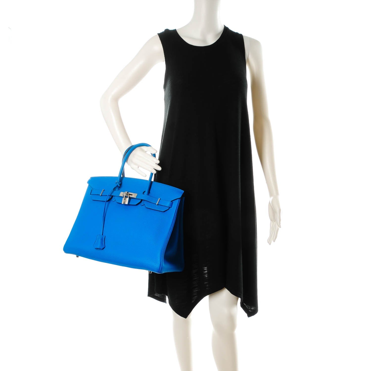 Hermes Taurillon Clemence Birkin 35 Bleu Hydra 2 of 27