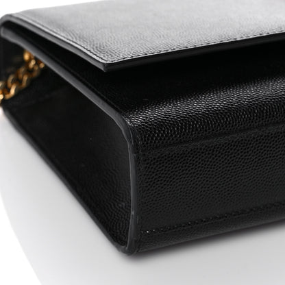 Saint Laurent Grain De Poudre Medium Classic Monogram Kate Satchel Black 8 of 11
