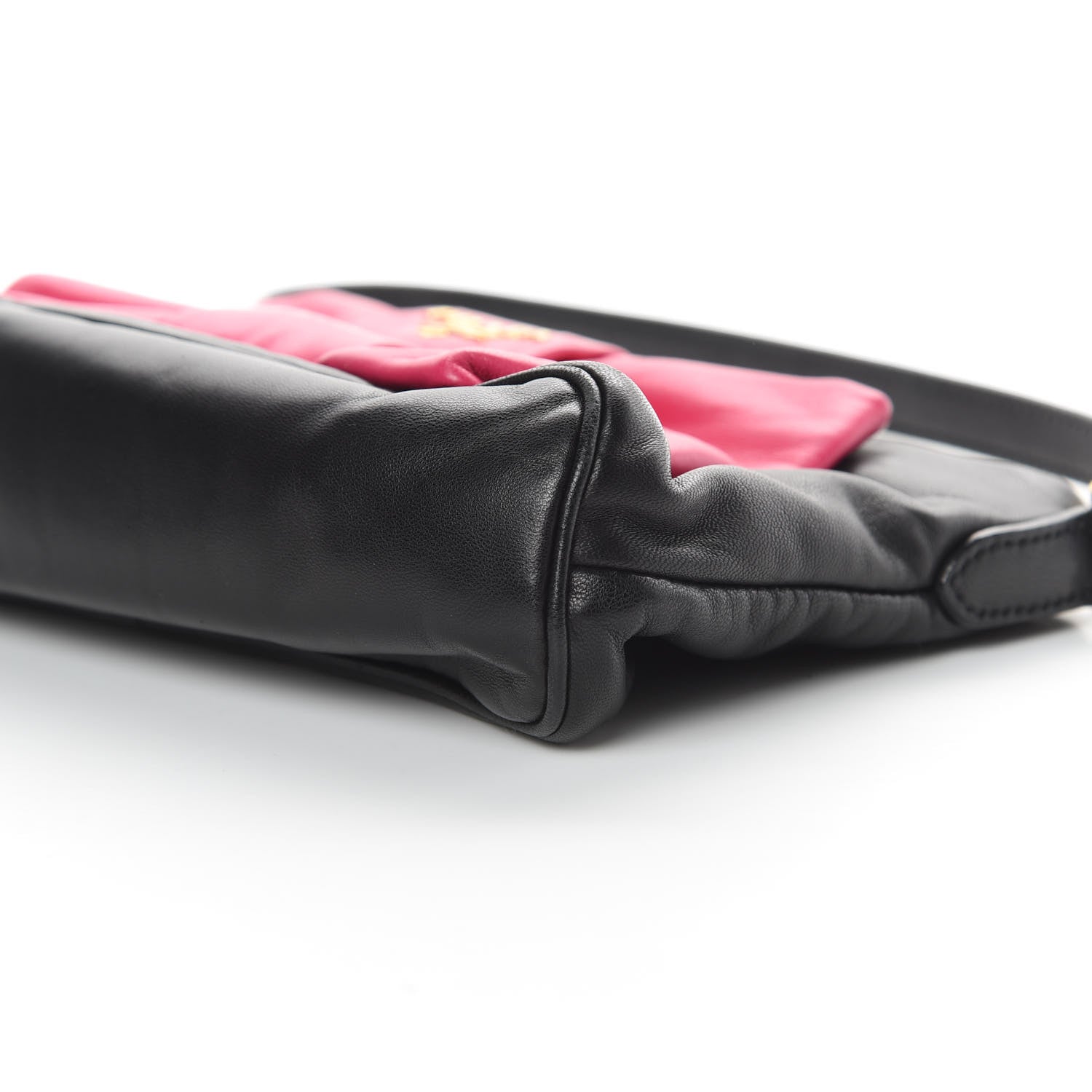 Prada Nappa Fiocco Bow Pochette Black Peonia 10 of 11