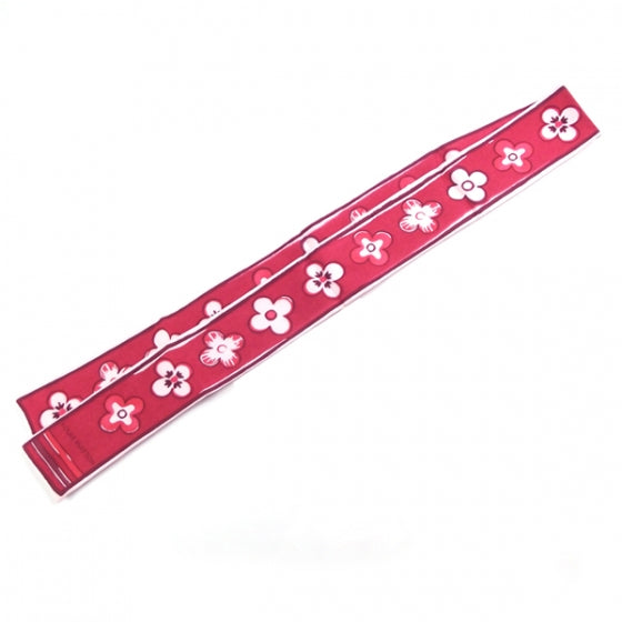 Louis Vuitton Silk Fleur de Porcelaine Bandeau Red 1 of 5
