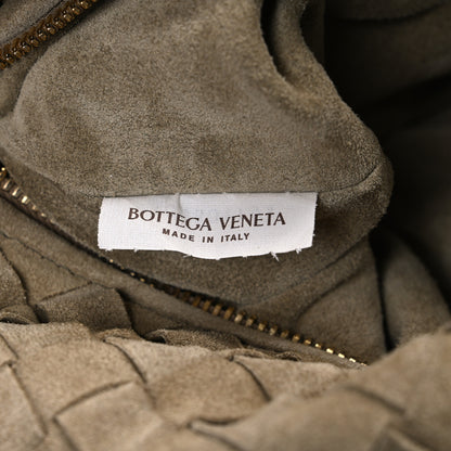 Bottega Veneta Suede Calfskin Intrecciato Teen Jodie Hobo Beige 7 of 11