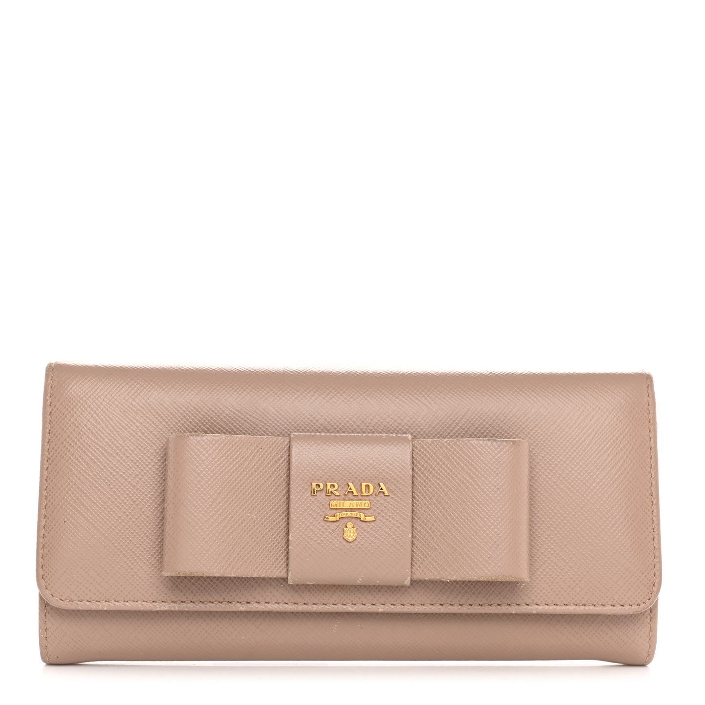 Saffiano Bow Continental Wallet Cammeo