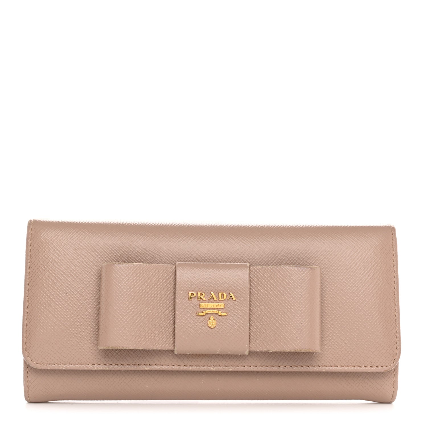 Prada Saffiano Bow Continental Wallet Cammeo 1 of 12