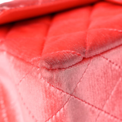 Chanel Velvet Quilted Mini Rectangular Flap Coral 8 of 26