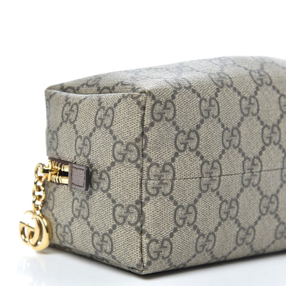 Gucci Soft GG Supreme Monogram Calfskin Medium Ophidia Cosmetic Case Beige Ebony New Acero 8 of 10