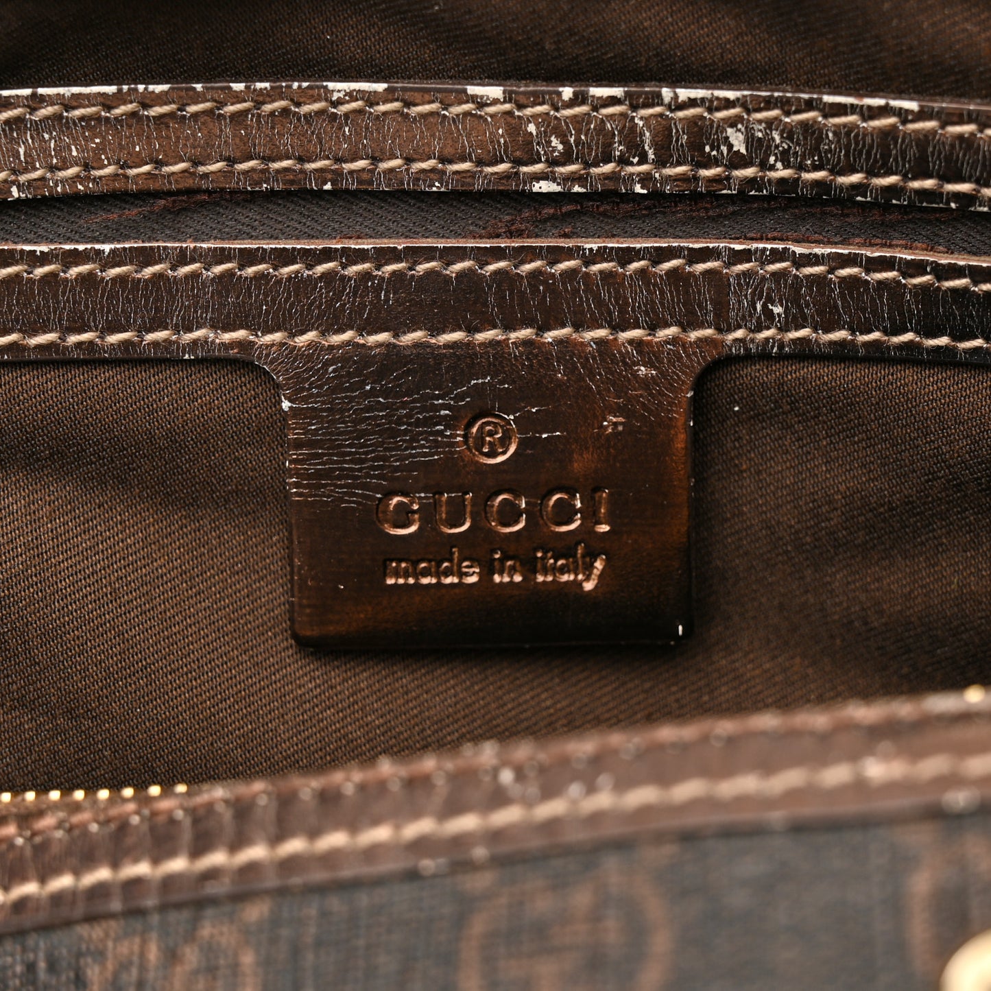 GG Supreme Monogram Medium Joy Boston Dark Brown Bronze