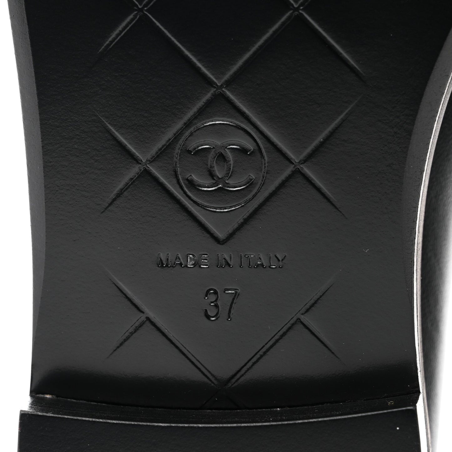 Lambskin Quilted CC Turnlock Loafers 37 Black