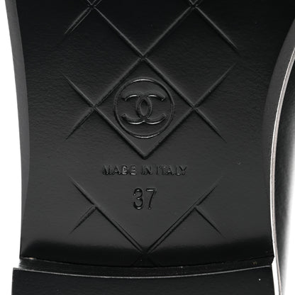 Chanel Lambskin Quilted CC Turnlock Loafers 37 Black 8 of 8