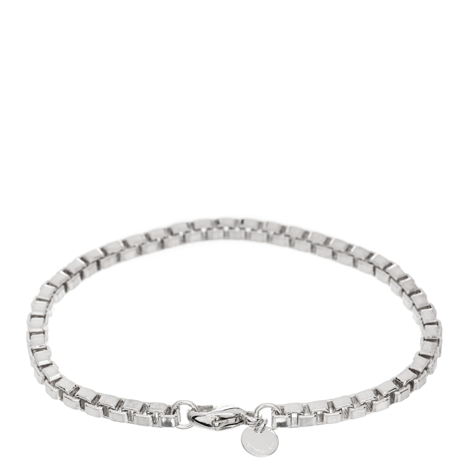 Tiffany Sterling Silver 4mm Venetian Link Bracelet 2 of 3