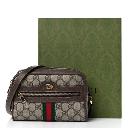 Gucci GG Supreme Monogram Web Mini Ophidia Shoulder Bag Brown 11 of 11