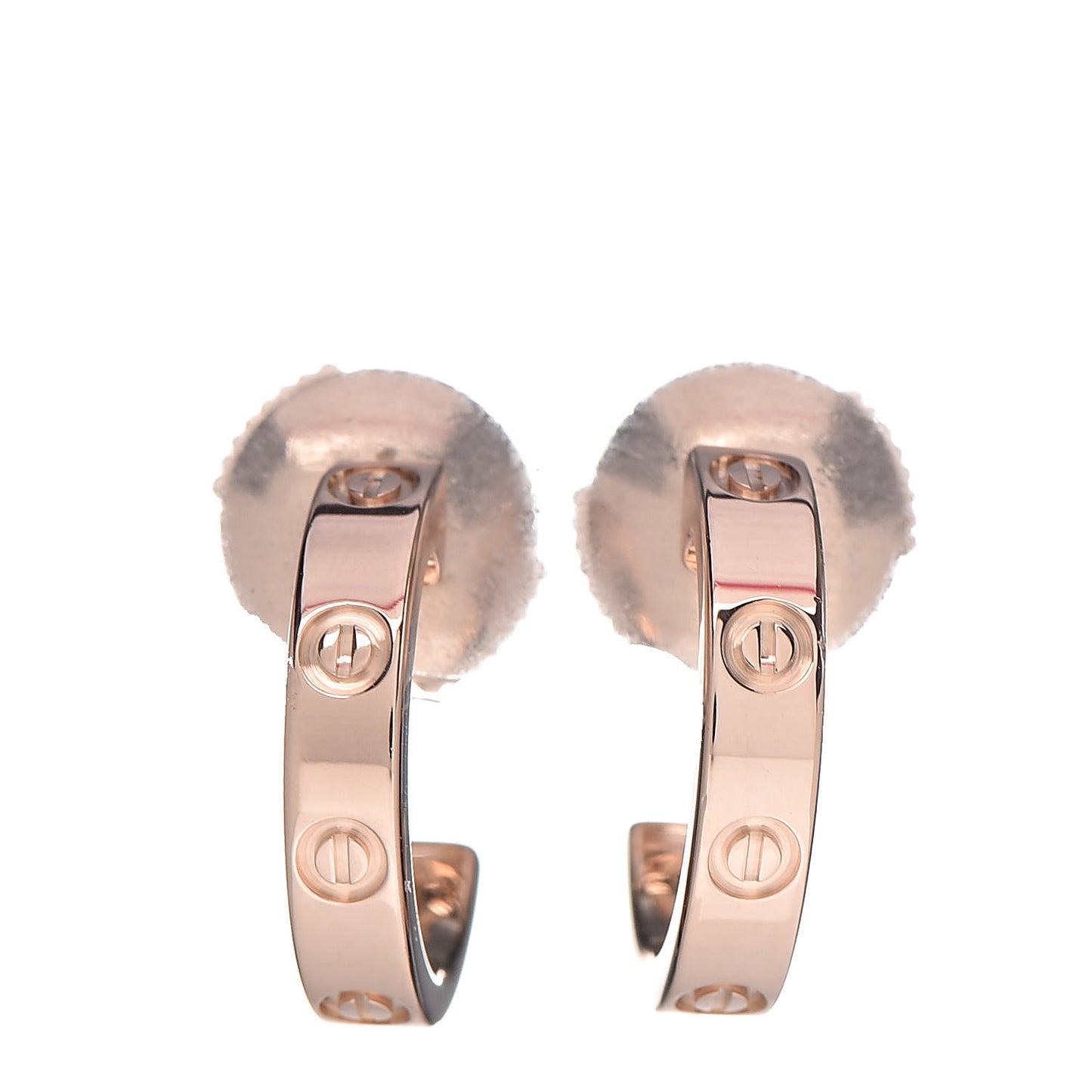 18K Pink Gold Small LOVE Hoop Earrings