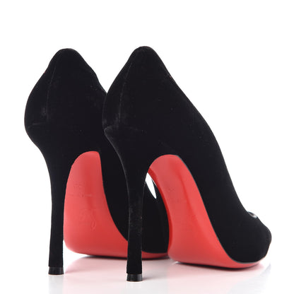 Christian Louboutin Velvet Decoltish 100 Pumps 39 Black 4 of 10
