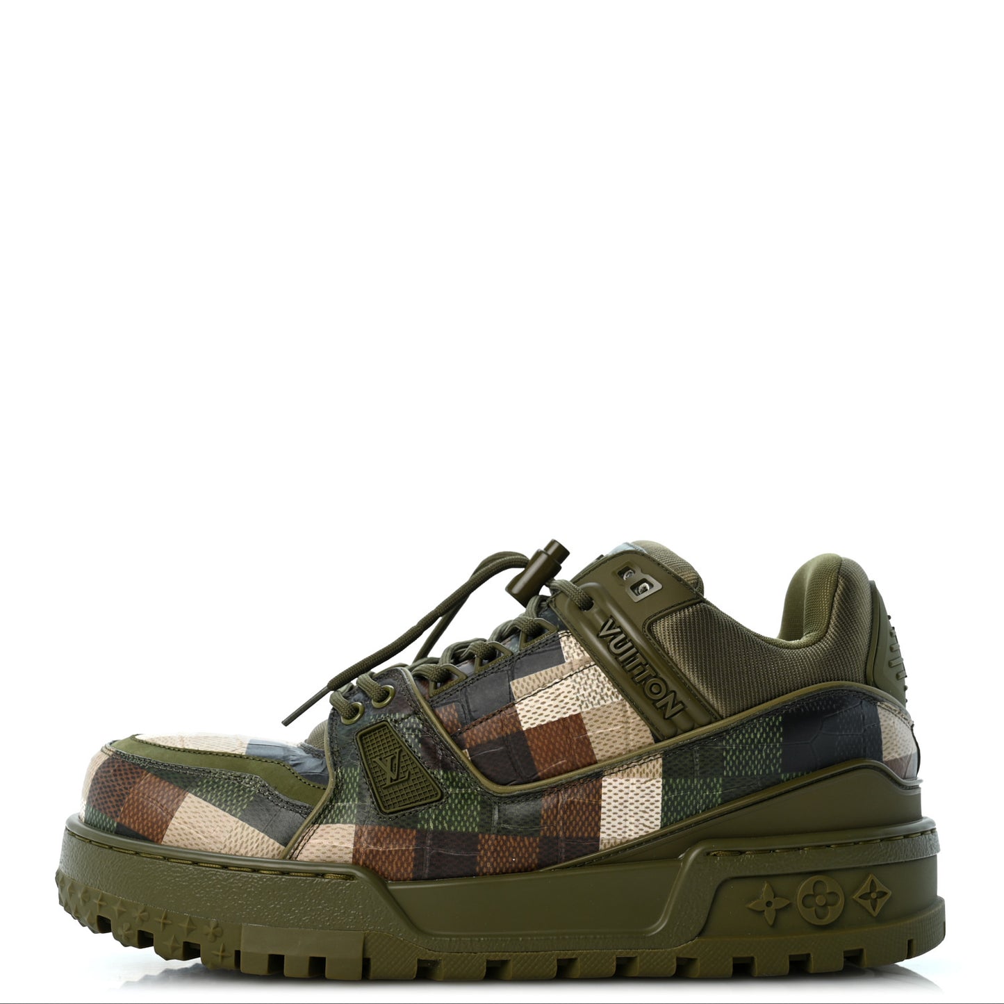 Damoflage Mens LV Trainer Maxi Sneakers 8 Green