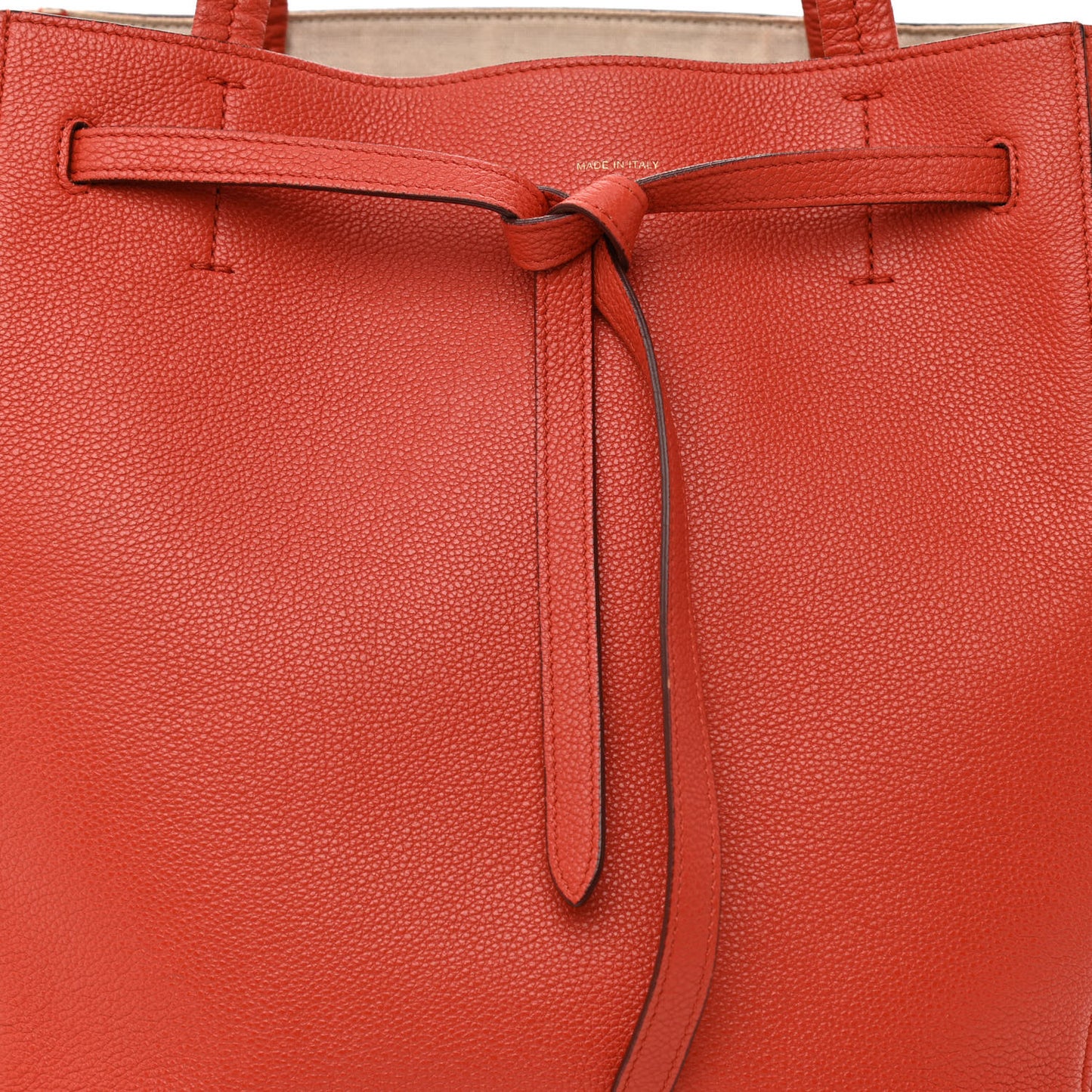 Soft Grained Calfskin Small Belt Cabas Phantom Brick