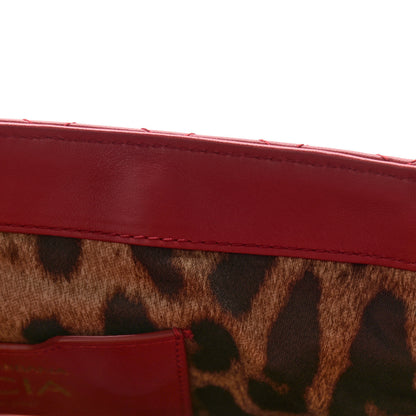 Dolce & Gabbana Lambskin Watersnake Embellished Lucia Shoulder Bag Red 13 of 19