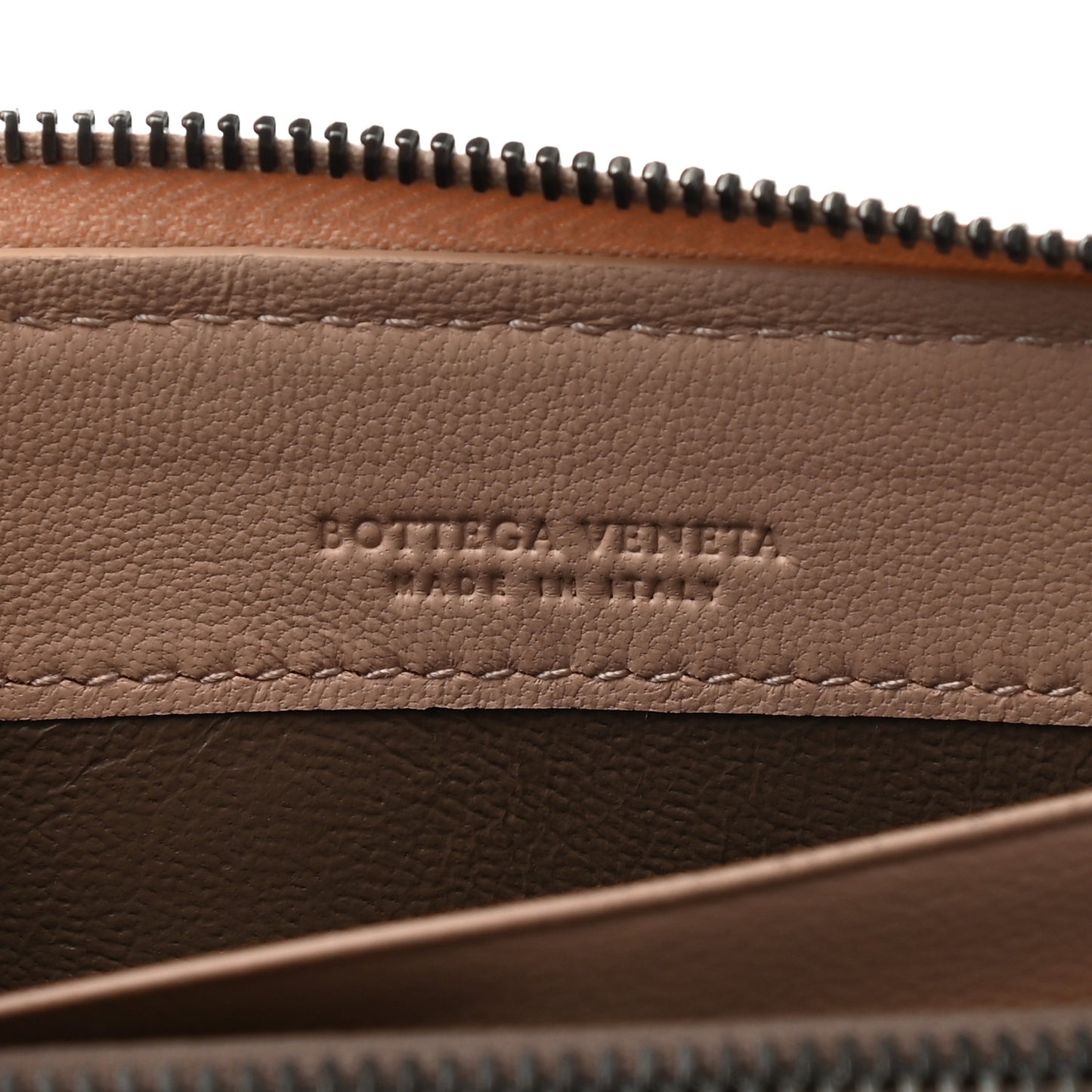 Nappa Intrecciato Zip Around Wallet Flamingo