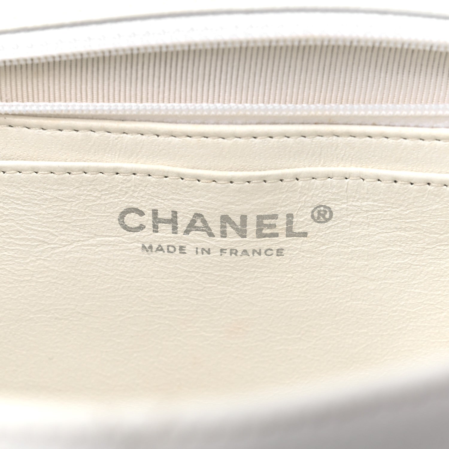 Chanel Caviar Quilted Jumbo Single Flap White 6 of 12