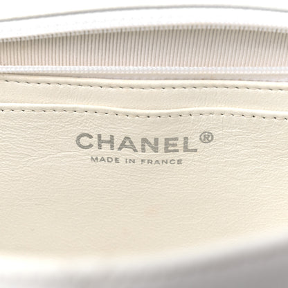 Chanel Caviar Quilted Jumbo Single Flap White 6 of 12