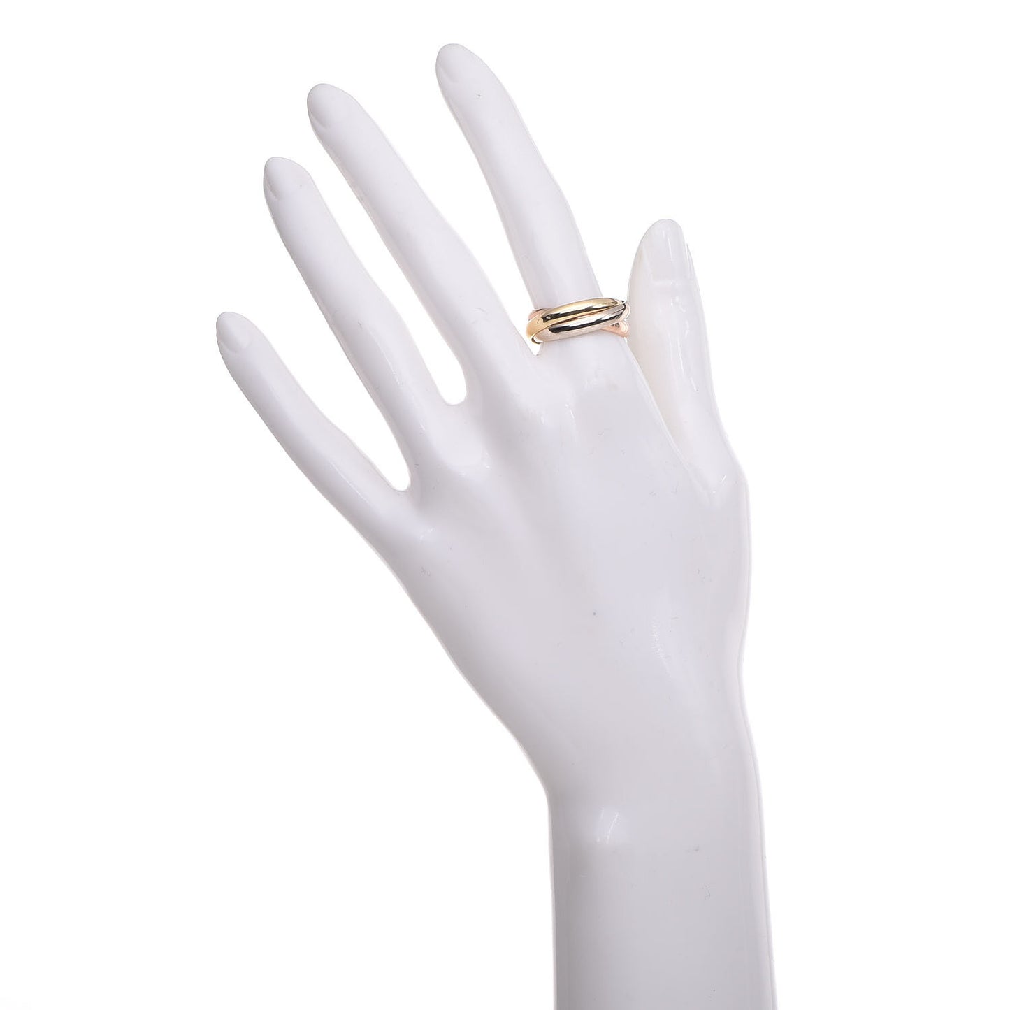 18K Pink Yellow White Gold Classic Les Must De Trinity Ring 56 7.5