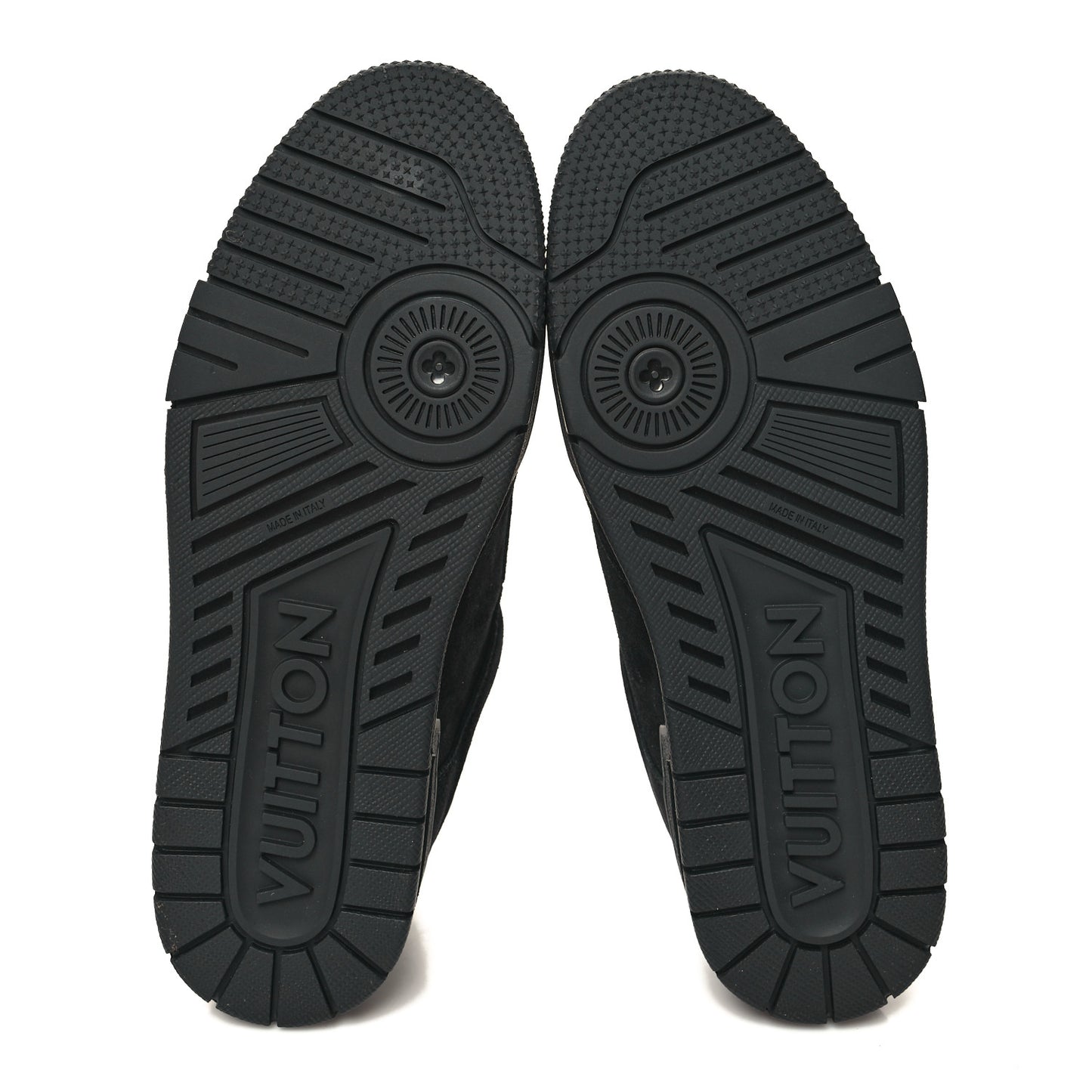 Suede Mens LV Trainer Sneakers 8.5 Black