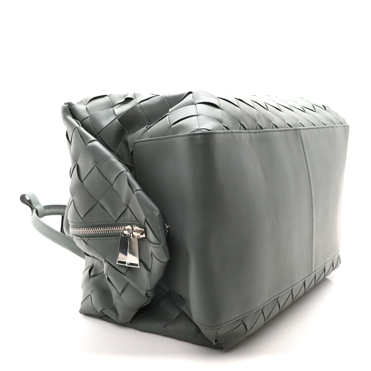 Bottega Veneta Nappa Maxi Intrecciato Large Duffel Grey 8 of 9